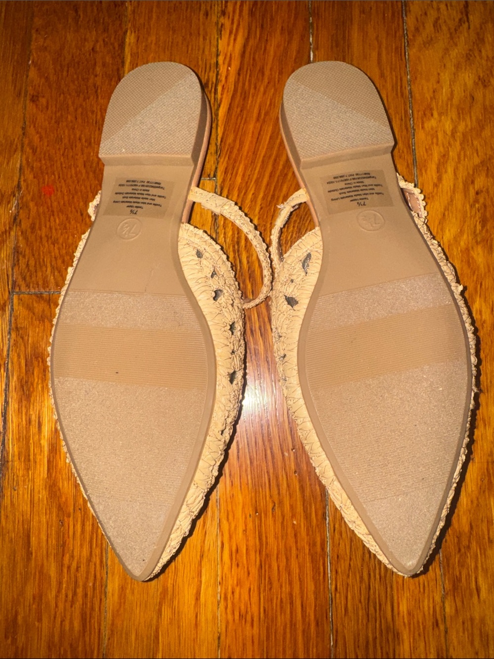 a new day Tan Woven Pointed-Toe Slingback Mules - Picture 3 of 6